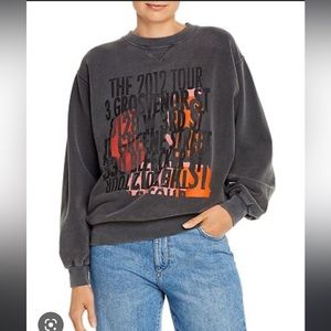 Anine Bing Ramona Graphic Sweatshirt in Charcoal